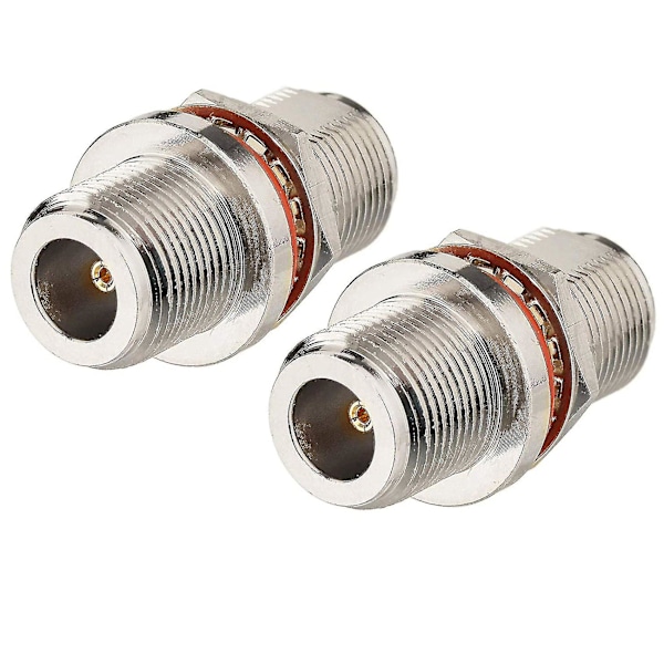 N Hun til N Hun Adapter Bulkhead Montering 50 Ohm Kobber Koaksial Stikadapter (2-pak) Til 4g