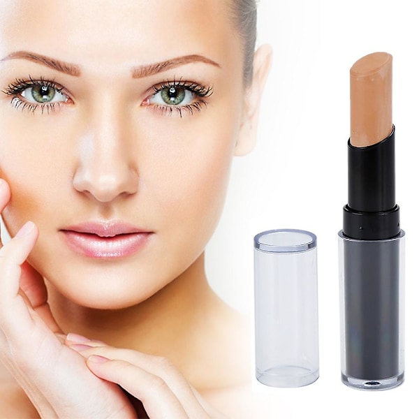Dobbelthodet V-formet konturstift, highlighter, skygge, concealerpenn, 4 farger, vanntett, svettebestandig, langvarig sminke d