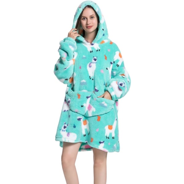 Oversized hoodiefilt för kvinnor Vuxna Oversized Wearable Hoo Alpaca