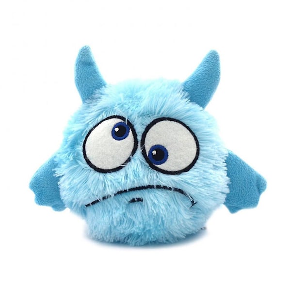 Interaktiv Hundleksak Hoppande Giggle Ball Ljud Monster Plysch Valpleksak Kvitter Vibration Vibration Automatisk Mobil GST Hund Säker Elektronisk Elektrisk Pe