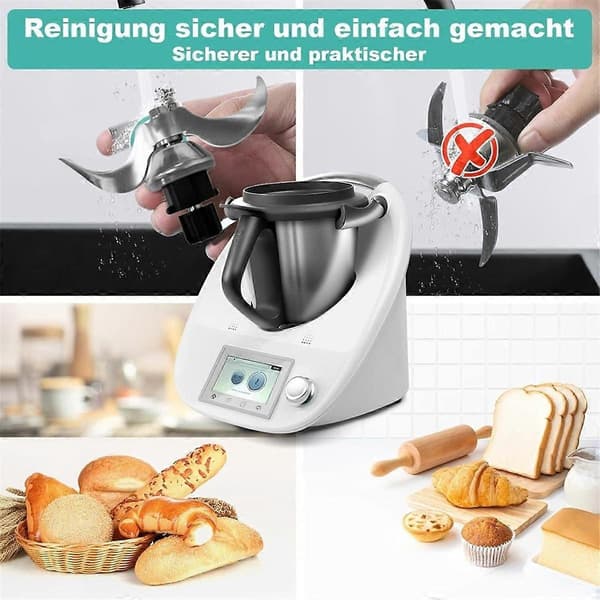 Udskiftnings blenderkniv til TM31 foodprocessor tilbehør, rustfrit stål dejkniv