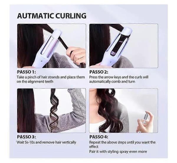 Numoya - MagicCurler, Numoya Magic Curler, Automatisk Hårcurlingsjärn pink