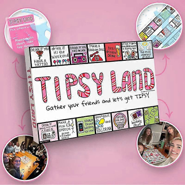 Tipsy Party Lautapeli - Hauska juomapeli ystäville 2pcs