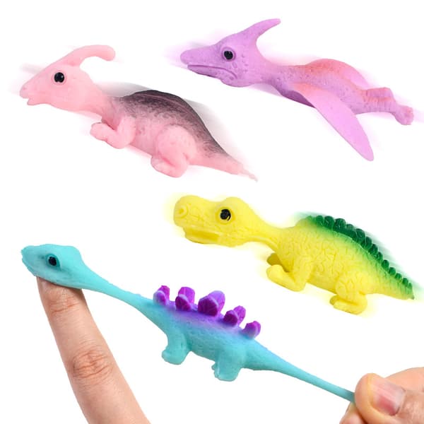 10 st Lingshot Dinosaur Fingerleksaker Flygspel Stressbeständig Elastisk