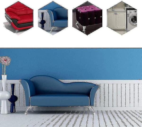 Tykke Sofabein i Rustfritt Stål, 4 Stykker Møbelbein, Krombein, Møbelskap Seng Sofabein, Kompatibel med Sofaer, Stoler, Krakk, Skap