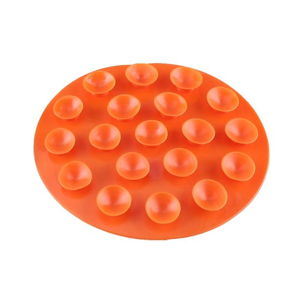 Magic Suction Mat for Baby and Kids - Double-Sided Anti-Slip Placemat with Suckers for Plates, Bowls and Cutlery (Orange)