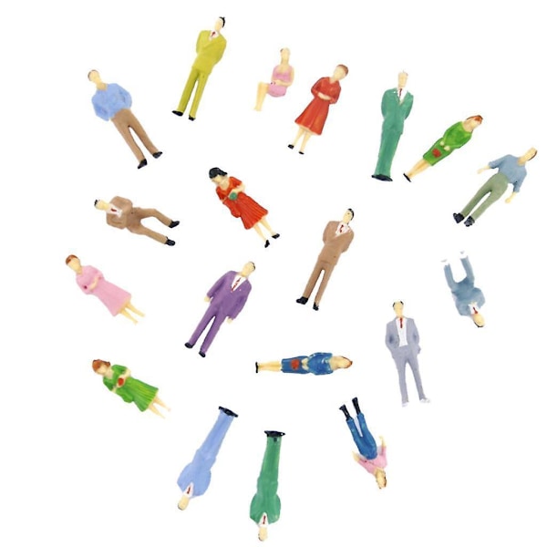 100pcs Painted Model Train People Figures (1:50)