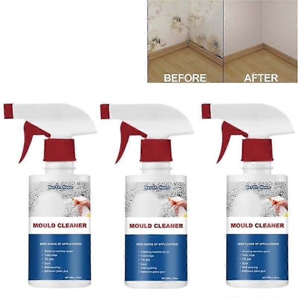 1-3x Mildew Removal Spray, Mold Remover Spray, Household Removal Spray For Kitchen Bathroom