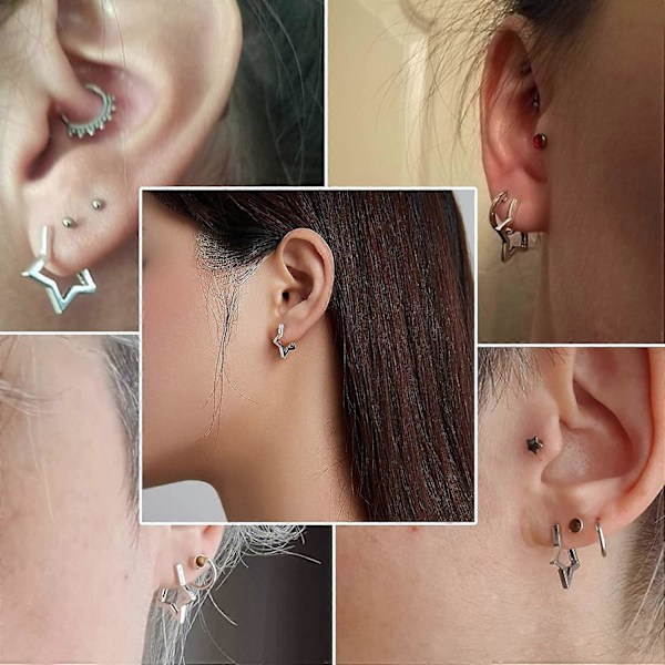 925 Sterling Hopea Minimalistiset Rengaskorvakorut AcserGery Naisille Hypoallergeeniset Pienet Lahjat