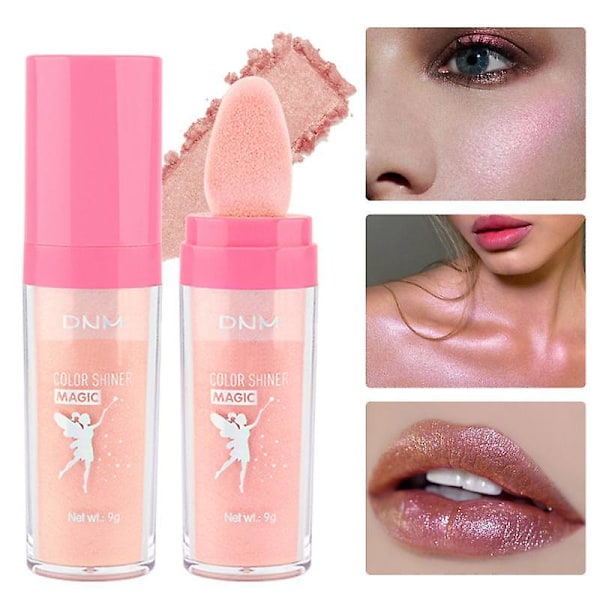 4 färger Fairy Powder Shimmer Contour Blush Powder 3dimensionell Reparerande Blush För Flicka Ansikte Kropp Läppar Hår Kropp Glitter Make 02 1pc