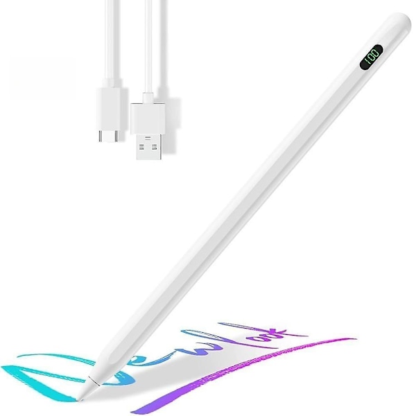 Universal 2:a Touchpen för Tablet Mobiltelefon med LED Digital Display Pekskärm Penna Styluspenna för Apple Ipad Huawei Samsung IOS Android