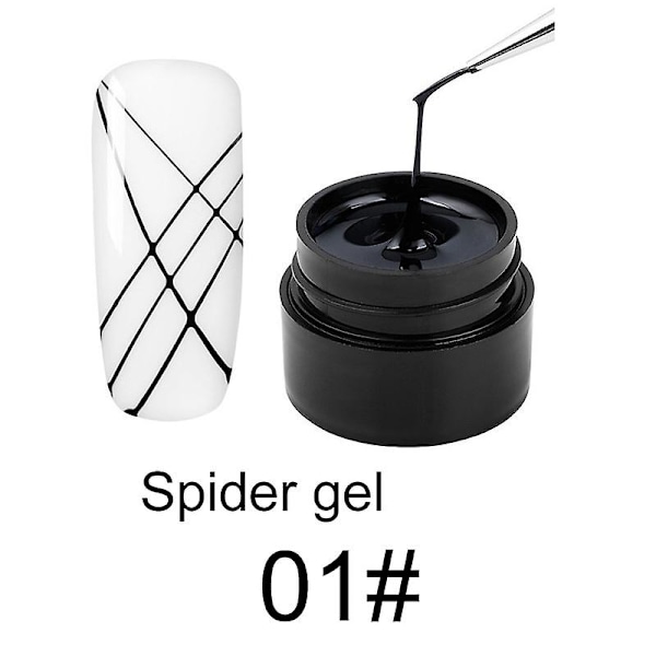 3D-maalaus Spider Nails -geeli luova lankavetokynsinauha -geelilakka kynsien taiteeseen manikyyriin c01