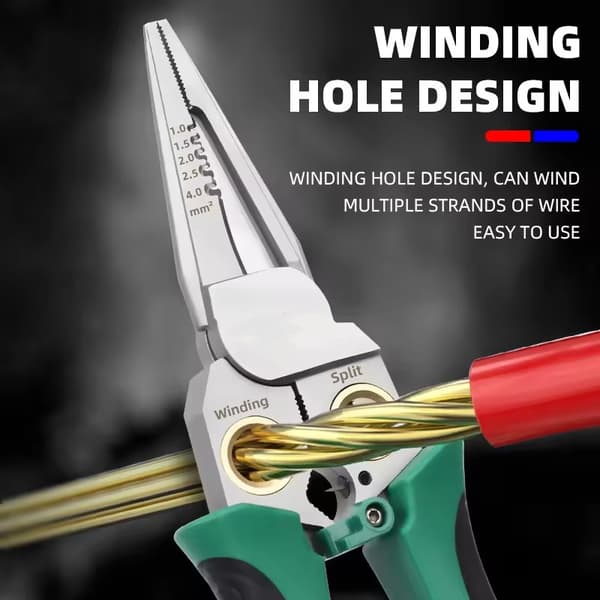 8-i-1 rustfritt stål wire stripping tang med elektriktang