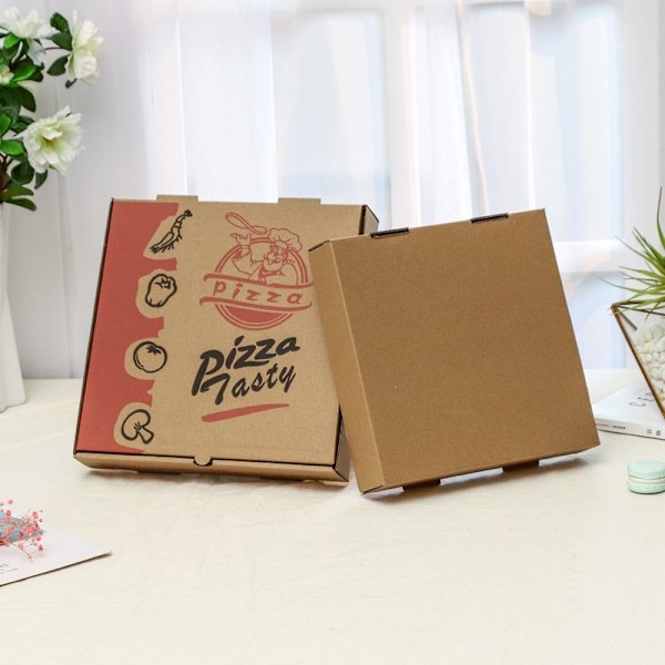 20 st Mini Pizzakartonger Miniatyr Kartong Pizzakartong Wellpapplåda With pattern 18.5*18.5*4
