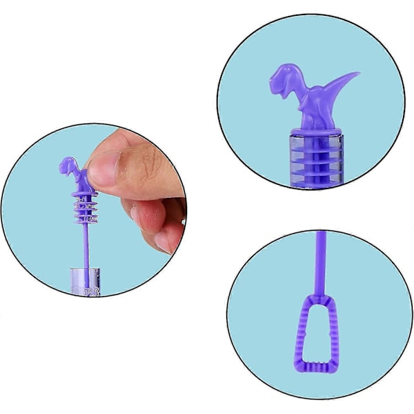 20 Pack Mini Bubbelblåsare Dinosaurie Bubbelblåsare med Bubbelstavar Flaskor Födelsedag Bubbelvätska Blåsare för Barn Barnfest Tillbehör Sommar Utomhusleksaker