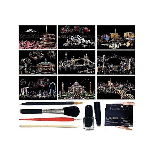 Hueboard Scratch Art, Hue Board Scratch Art, Hueboard Art Scratch mt fuji