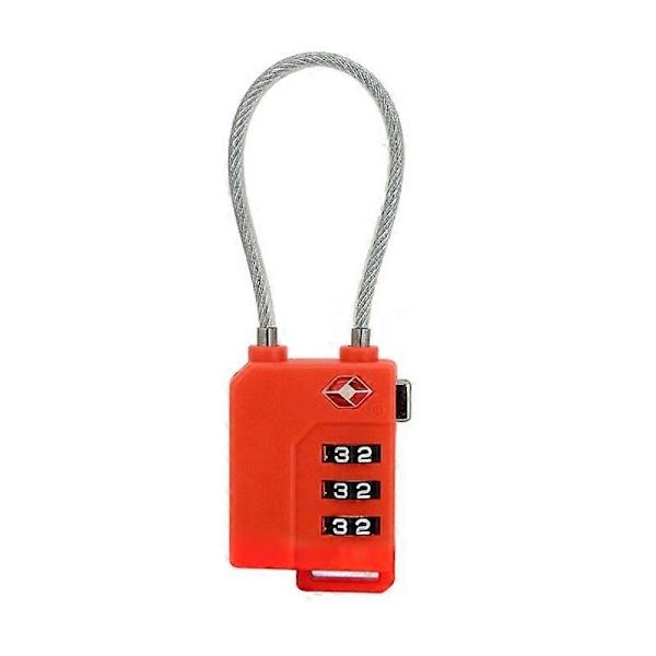 Password Lock Tsa Padlock  3-digit Combination Security Lock Resettable Customs Code Lock