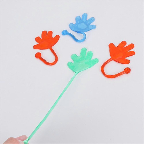 Sjove Sticky Hands Legetøj til Børn Elastisk Strækbar Sticky Palm Poop Klatring Trick Hands 10pcs