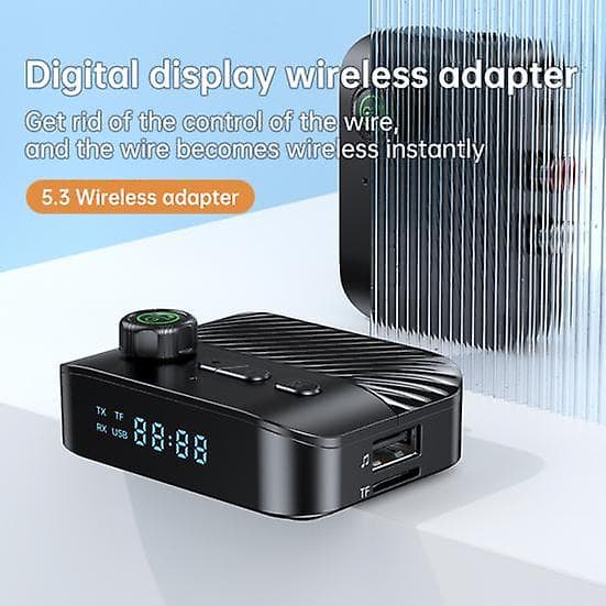 Kompakt Bluetooth-kompatibel adapter Trådlös bärbar handsfree-samtal