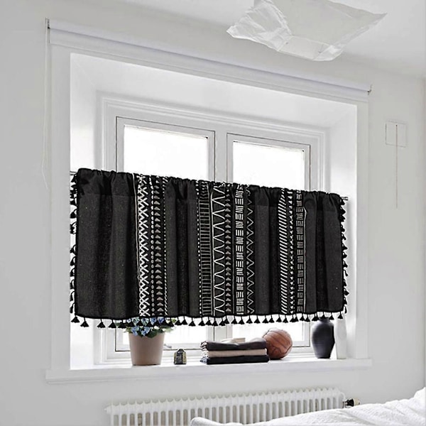 Hollow Out Lace Half Curtain Soft Lightweight Window Drapery for Bedroom Bathroom