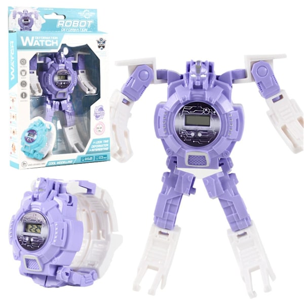 Legetøjs Transformer Ur Legetøjsrobot Elektronisk Display Ur Børns Nervøs Puslespil Kan Fyldes Med Sukker