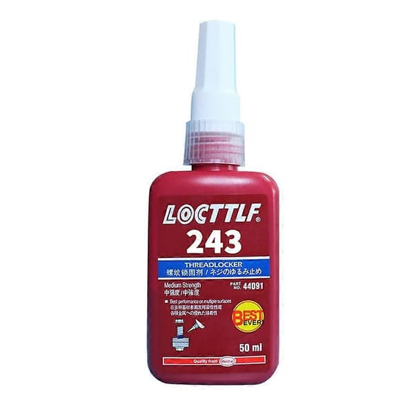 Loctite 243 Trådsikring 50ml Blå Bolt Stud Rask Fiks Skruelim Mutterforbindelse