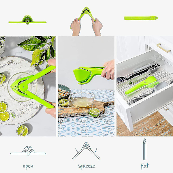 Citronpresser, Nem At Klemme Manuel Citronpresser, Citruspresser Der Foldes Flad, Citronpresser Med Sidelæns Pivot-lian