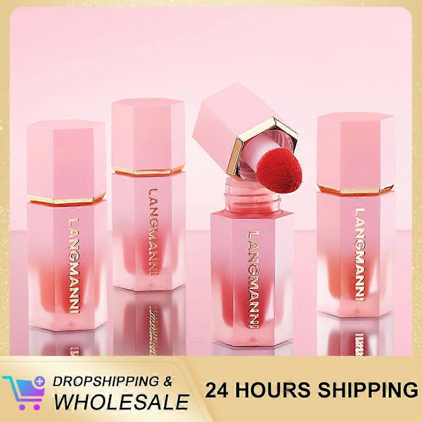 Kind Rouge 8 Farver Silkeblød Oplys Hud Multi-anvendelse Naturlig Kindfarve Blush Ansigtsmakeup Flydende Blush 1stk Ansigtsblush