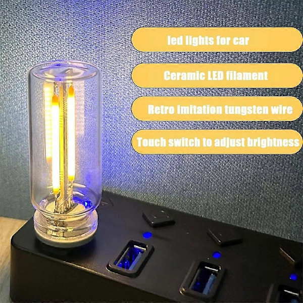 USB LED-lys for bilinteriør, stemningslys for bilinteriør red