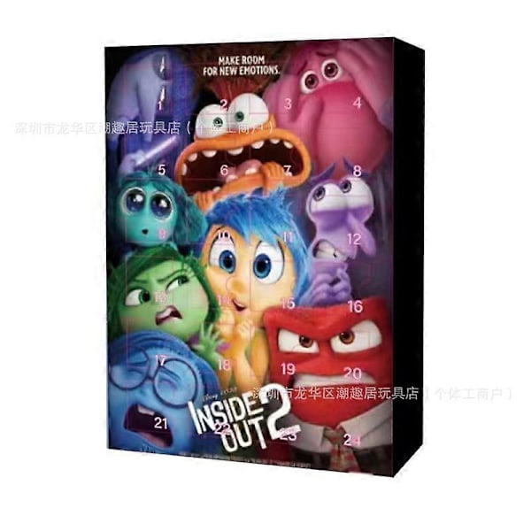 2025 Julkalender med överraskningar från Inside Out 2 - Blind Box med tecknade figurer och animefigurer - Leksaksserie a