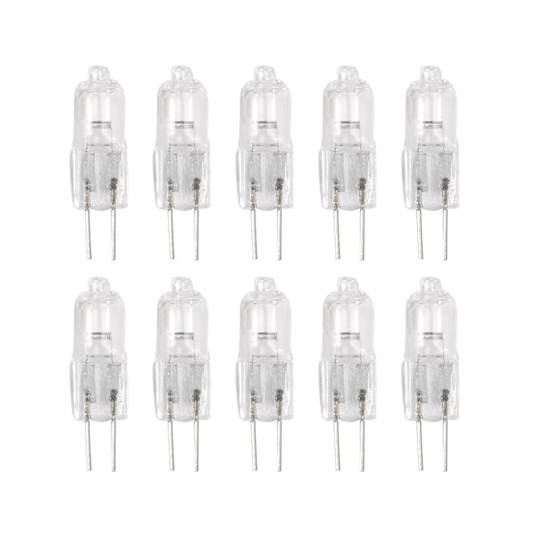 10 stk, G4 halogenlampe 12V 35W stiftlampe varm hvit