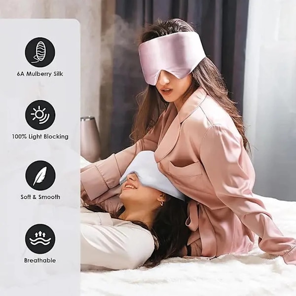 Djup Sömn Silkemask pink