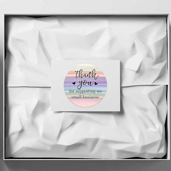 Tak Stickers 1 Tomme Holografiske Tak Stickers Til Vandtætte Stickers Tak Stickers Til Thanksgiving Day Flye1736