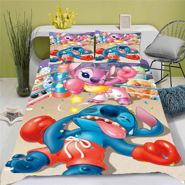 Wish Stitch 3D digitaltryckt sängklädesset med tre delar 2 150*200