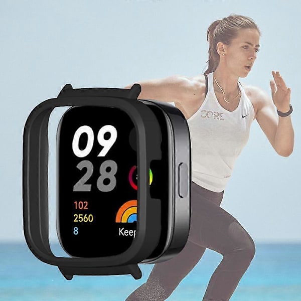 Beskyttelsesdeksel for Redmi Watch 3, PC-deksel, 20 mm stropp, skjermbeskytter, anti-fall