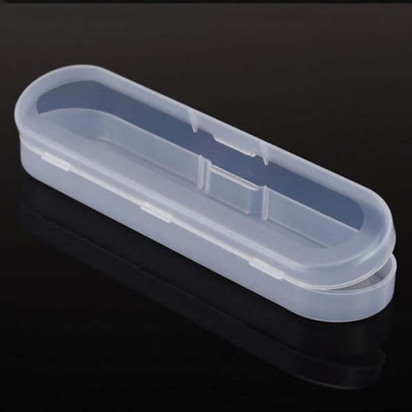 Plastförvaringslåda med lock, transparent, lång, för samlingar
