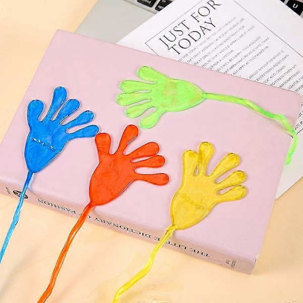 Morsomme Sticky Hands leketøy for barn, elastisk strekkbar Sticky Palm Poop klatring Tricky Hands 10pcs