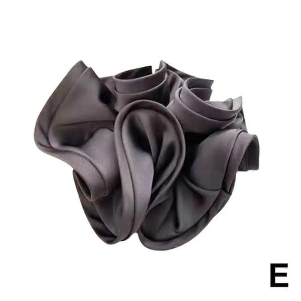 14CM Dame Stor Hårstrikk Hestehale Elastisk Hårbånd Bobble Silke Sateng Coffee