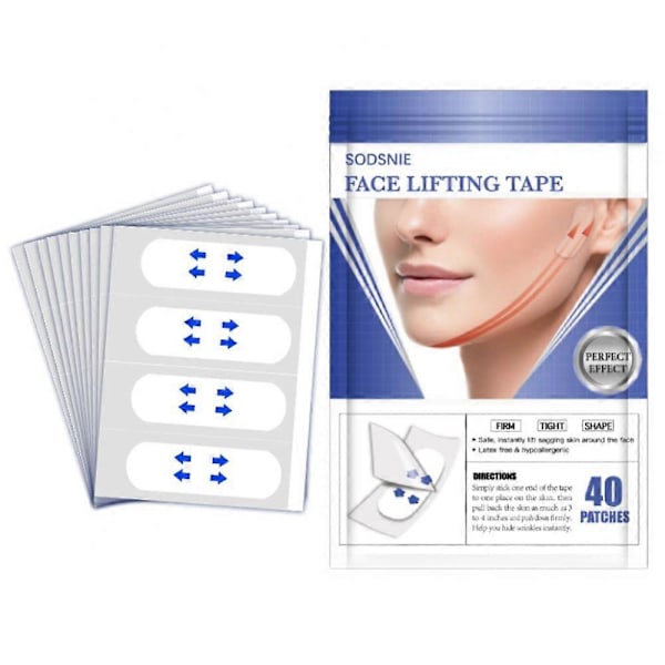 40/80 stk. V-Formende Ansigtsløftende Pletter, Ansigtsløftende Værktøjer, V-Formet Ansigt, Rynker, Slap Hud, Klæbende 40pcs