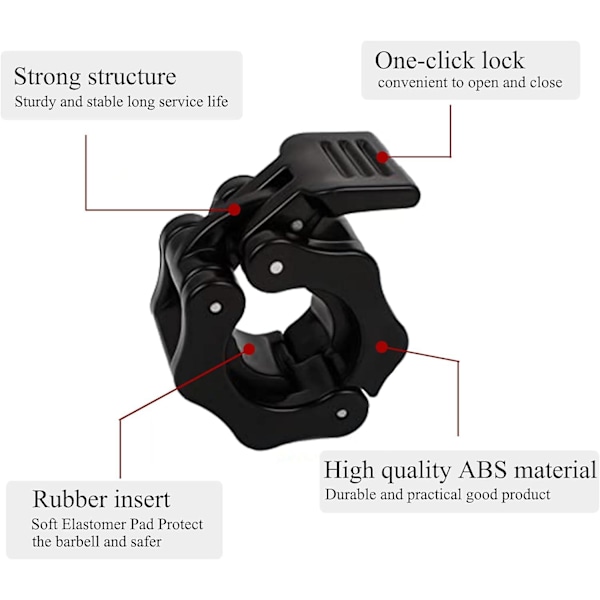 4 kpl käsipainon lukkoleikkeitä Käsipainon kiinnikkeitä Käsipainon kiinnike Rengas Lukitusrengas Käsipainon kiinnikkeet 28mm harjoitteluun Painonnostoon Kuntoiluun (