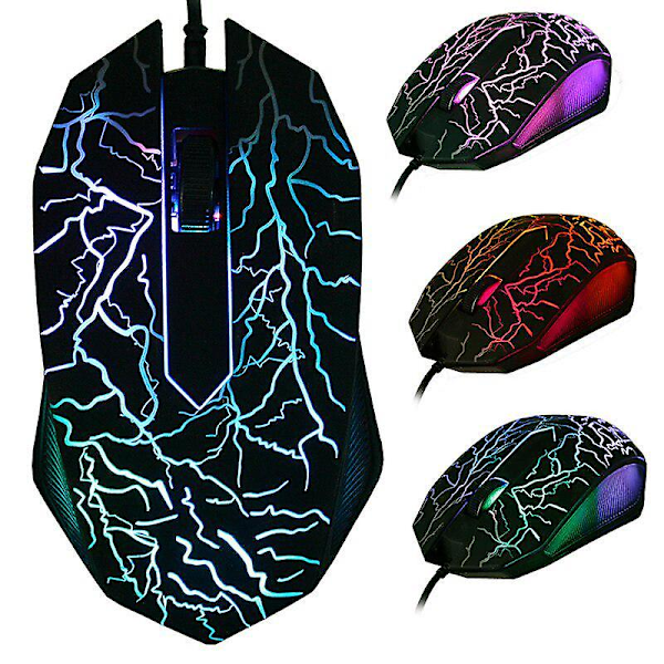 Trådbunden Mus 2400 DPI LED USB 3 Knappar Professionell Ultra-precis Spel för LOL för Dota 2 Gamer Dator PC Gaming