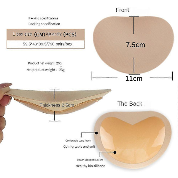 Amelie Push-up Pads, Volymhöjande PushPads, Amelie Pads black