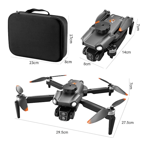 HD Dobbeltobjektiv UAV med Fjernkontroll Multifunksjonell Holdbar Quadcopter Gave til Bursdager gy 1 battery