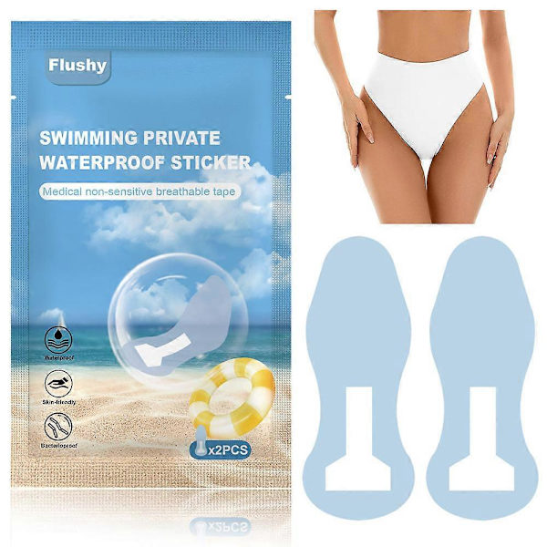 2-10 kpl Uima-altaan yksityiset vedenpitävät tarrat naisille, vedenpitävät yksityiset tarrat uimiseen, uimapukujen liimatut bikinitarrat 1bag-2pcs