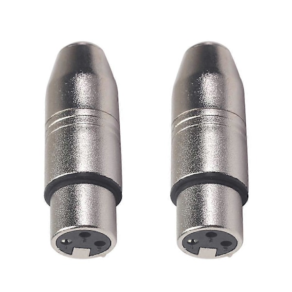 2-pak MINI XLR 3-polet Han til XLR 3-polet Hun stik 2.24x0.71x0.39in