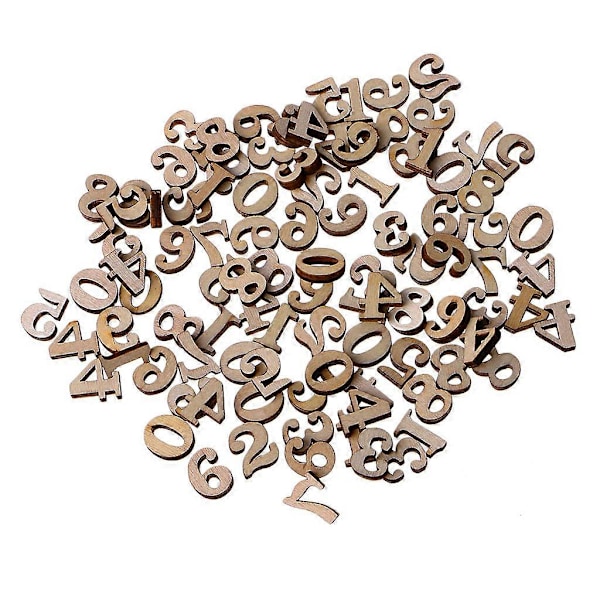 Trä Sifferdekorationer 100 st Skollärare Undervisningsmaterial