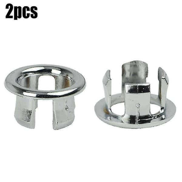 Badeværelsesvask Overflow Ring Dræn Hul Kapsel Dæk Reservedel 2pcs