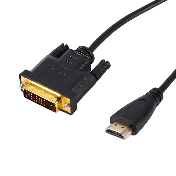 Guldpläterad DVI till HDMI-adapterkabel för HDTV HD - 1M