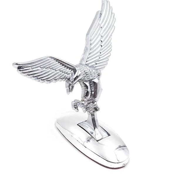 2 stk. 3D Emblem Bil Logo Front Hætte Ornament Bil Dæksel Krom Eagle Badge til Auto Bil