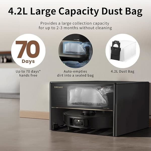 VSUZR Pose til Dreame X40 Master, 6 Poser tilbehør til støvsuger Dreame X40 Master 4,2L kapacitet DISTRIBUTØR AF AFFALDPoser